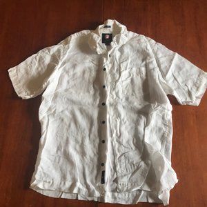 White Linen Button Up Shirt